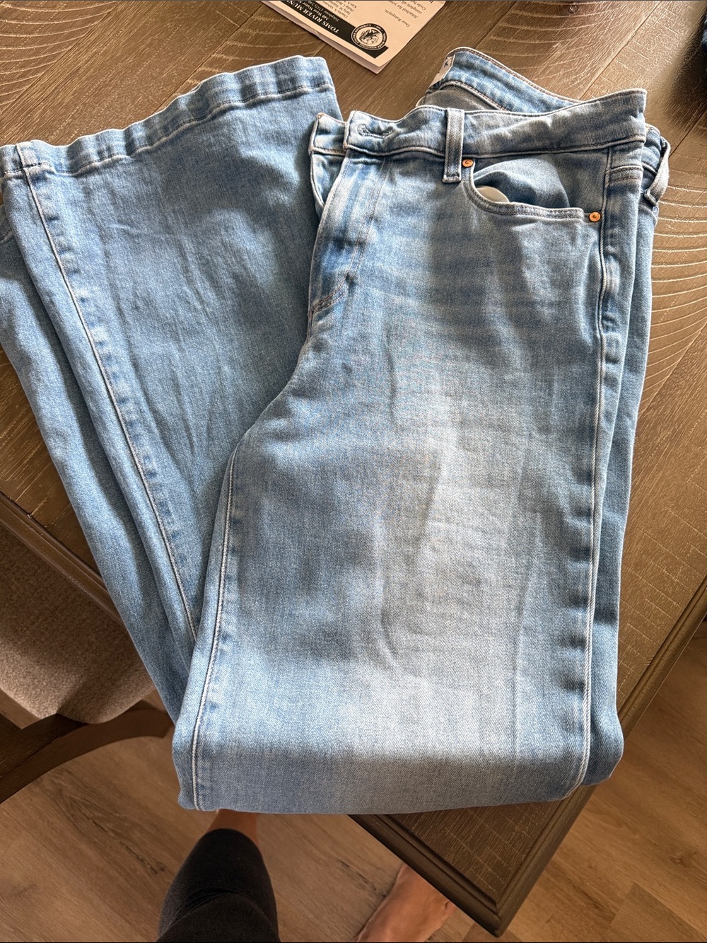PAIGE Light Blue High-Rise Straight Jeans